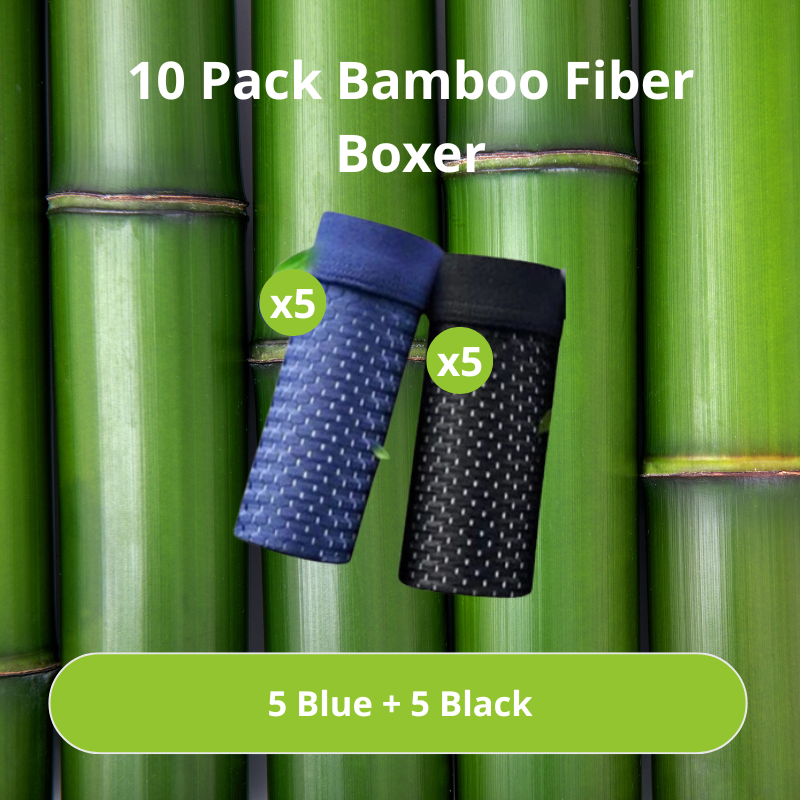 10 Pack Bamboo Fiber Boxer