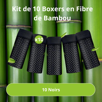 Kit 10 Boxers en Fibre de Bambou